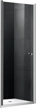 GEMY Rockcoco 80 Душевая дверь распашная, высота 190 см, стекло прозрачное 6 мм, цвет хром - фото 13951