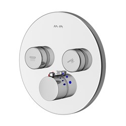 AM.PM Inspire V2.0, TouchReel смеситель для 2 потребителей с термостатом, монтируемый в стену, х - фото 141551