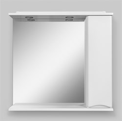 AM.PM Like, зеркало, частично-зеркальный шкаф, 80 см, с подсветкой, левый, белый, глянец, шт - фото 141986