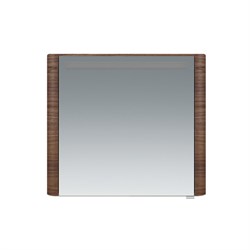 AM.PM Sensation, зеркало, зеркальный шкаф, левый, 80 см, с подсветкой, орех, текстурированная - фото 142666