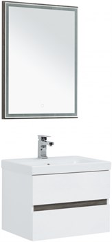 AQUANET Беркли 60 Комплект мебели для ванной комнаты (зеркало дуб рошелье) - фото 145185