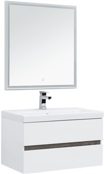 AQUANET Беркли 80 Комплект мебели для ванной комнаты (зеркало белое) - фото 145212