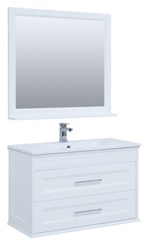 AQUANET Бостон М 100 Комплект мебели для ванной комнаты (лит. мрамор) - фото 145266