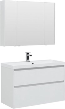 AQUANET Гласс 100 Комплект мебели для ванной комнаты - фото 145982