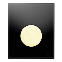 TECEloop Urinal,  стекло черное, клав. золотая. - фото 149928