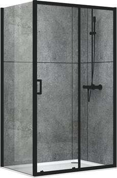 Душевой уголок ABBER Schwarzer Diamant, двери раздвижные, стекло 6 мм - фото 160650