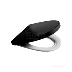 Крышка-сиденье для унитаза Roca Victoria Nord Soft Close Black Edition ZRU9302627 петли хром - фото 164200