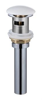 GID Белый керамический донный клапан WH100-1 с переливом, ширина 7,5 см - фото 167669