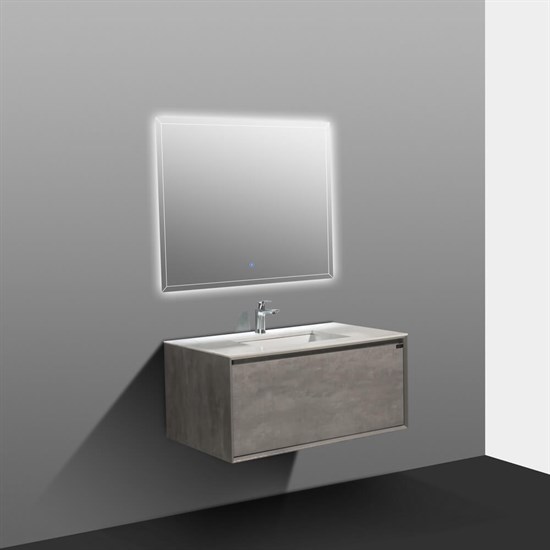 BLACK&WHITE Мебель U909.1000 основной шкаф, Hopper металлический ящик, кварцевая / раковина (994x582x450) - фото 171783