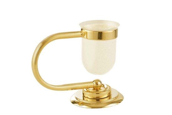 BOHEME Настольный стакан для зубных щеток MURANO GOLD - фото 174057