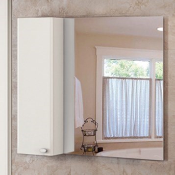COMFORTY Зеркало-шкаф "Неаполь-100" белый глянец - фото 176084