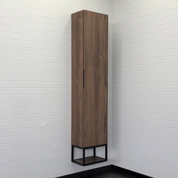 COMFORTY Шкаф-колонна "Порто-35" дуб темно-коричневый - фото 176501