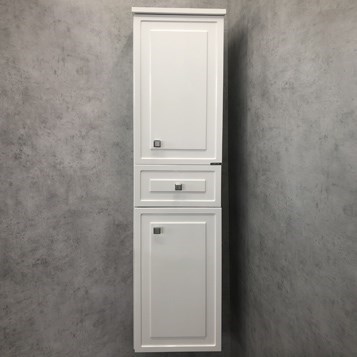 COMFORTY Шкаф-колонна "Феррара-40" белый глянец - фото 177069