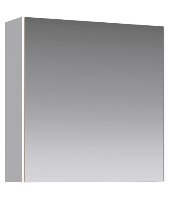 AQWELLA Mobi Зеркальный шкаф 60 см с одной дверью на петлях с доводчиком. Цвет белый - фото 179603