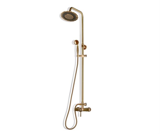 Bronze de Luxe Windsor Комплект для душевой (без излива) душ "Двойной цветок" (10118/1DF) - фото 191943