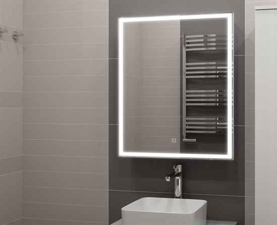 CONTINENT Зеркало-шкаф ALLURE 550х800 белый правый со светодиодной подсветкой - фото 192278
