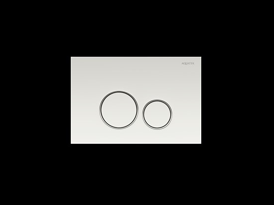 AQUATEK KDI-0000015 (005A) Панель смыва Белая ободок хром (клавиши круглые) - фото 195355