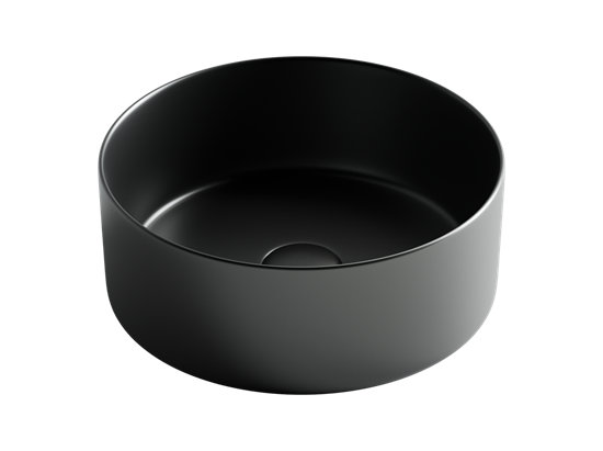 CERAMICA NOVA Умывальник чаша накладная круглая (цвет Чёрный Матовый) Element 358*358*137мм - фото 196558