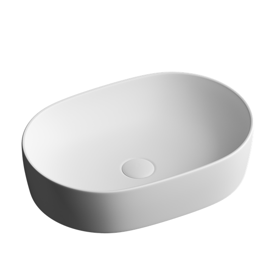 CERAMICA NOVA Умывальник чаша накладная овальная (цвет Белый Матовый) Element 600*415*135мм - фото 196767