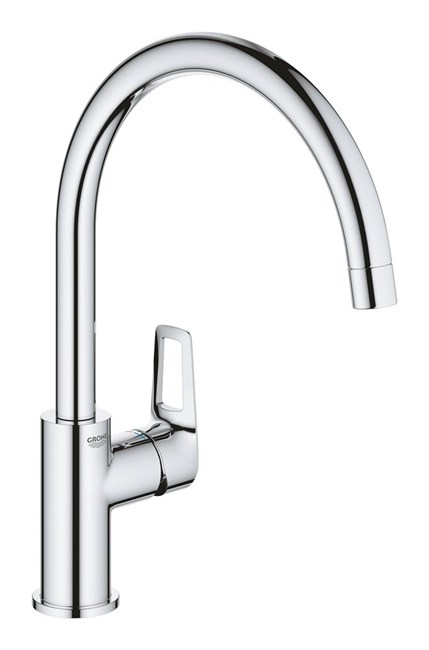 GROHE 31232001 BauLoop Смеситель для кухни с высоким C-образным изливом, хром (замена арт. 31232000) GROHE-31232001 - фото 199076