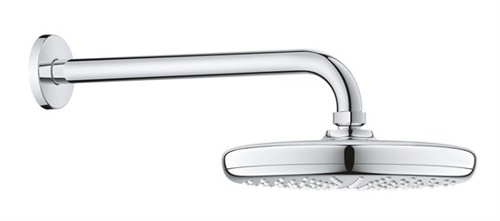 GROHE 26412000 Tempesta 210 Верхний душ с душевым кронштейном 286 мм, расход 9,5 л/мин, хром - фото 200699