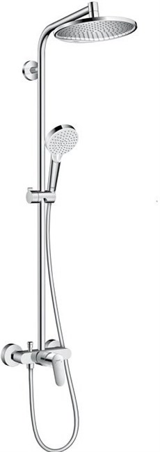 HANSGROHE Душевая система Hansgrohe Crometta S 240 1jet Showerpipe Ecosmart 27269000 27269000 - фото 204134