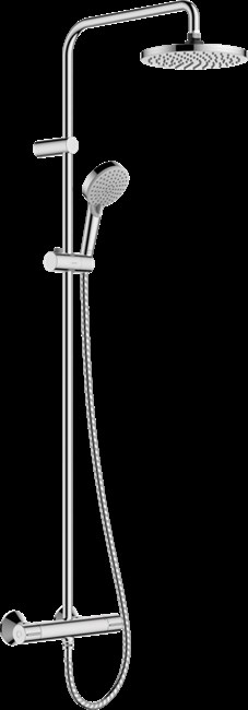 HANSGROHE Душевая система Showerpipe 200 1jet с термостатом Hansgrohe Vernis Blend 26276000, хром - фото 204208
