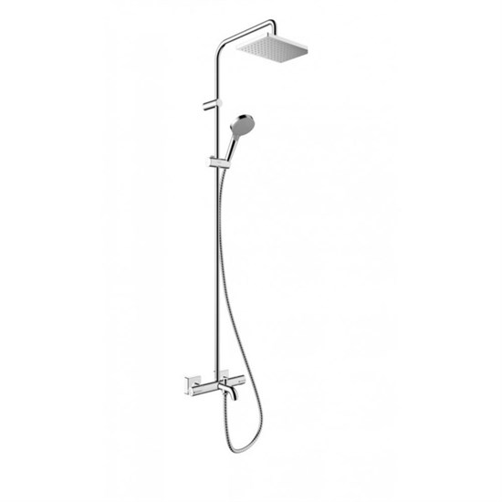 HANSGROHE Душевая система Showerpipe 230 1jet с термостатом для ванны Hansgrohe Vernis Shape 26284000 хром - фото 204231