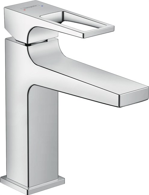 HANSGROHE Смеситель для раковины 110, однорычажный, с рукояткой-петлей, со сливным клапаном Push-Open Metropol Hansgrohe 74507000, хром 74507000 - фото 206021