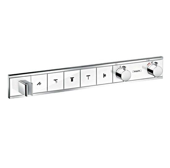 HANSGROHE Термостат Hansgrohe RainSelect для 5 потребителей 15358400, белый/хром 15358400 - фото 206642