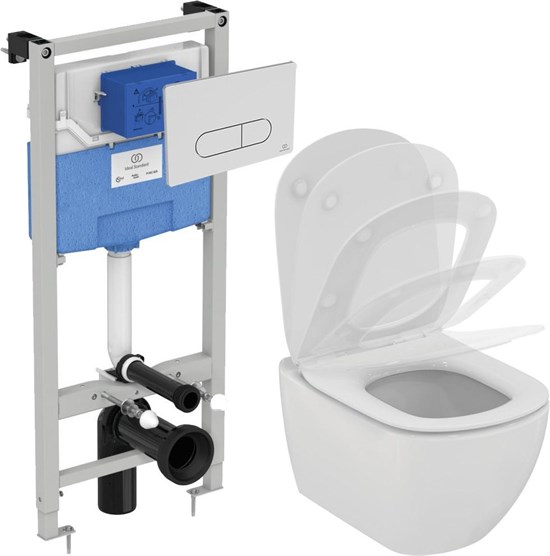 IDEAL STANDARD  Комплект унитаза с инсталляцией  Prosys Tesi AquaBlade P386801
