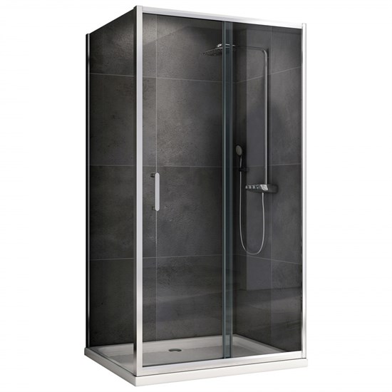 ABBER Душевой уголок  Schwarzer Diamant AG301005-S1005, размер 100x100 см, двери раздвижные, стекло 5 мм AG301005-S1005 - фото 208615