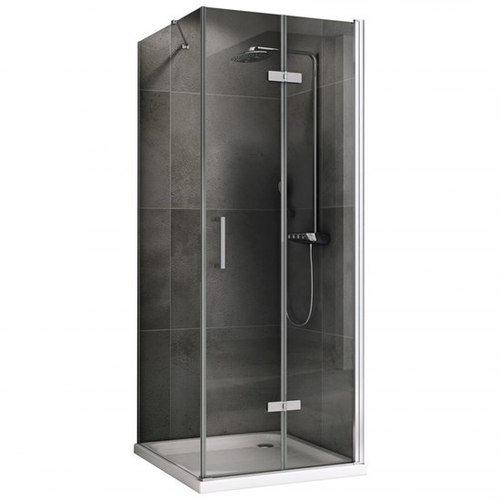 ABBER Душевой уголок  Zart AG08080P-S71, размер 80x70 см, двери складные, стекло 6 мм AG08080P-S71 - фото 209687