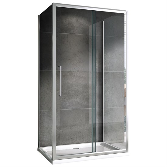 ABBER Душевой уголок  Schwarzer Diamant AG30160H-S70-S70, размер 160x70 см, двери раздвижные, стекло 6 мм AG30160H-S70-S70 - фото 210313