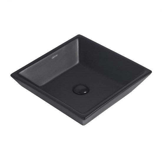 ABBER Раковина накладная  Rechteck AC2214MB черная матовая, ширина 42 AC2214MB - фото 227326