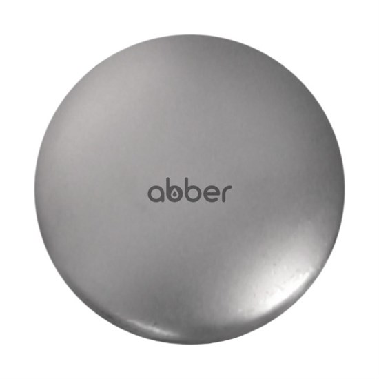ABBER Накладка на слив для раковины  AC0014MS серебряная матовая, керамика - фото 227366