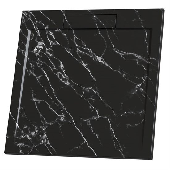 RGW STL Душевой поддон квадратный  STL MB Черный мрамор, размер 90x90 см 52211099-14