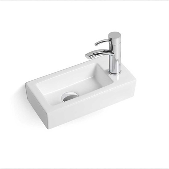 VINCEA Раковина керамическая VBS-133L, 370*180*90, подвесная, цвет белый, левая VINCEA VBS-133L