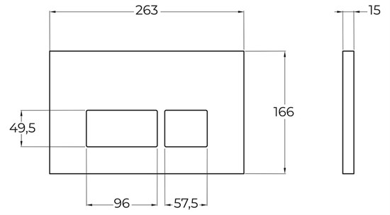 BELBAGNO Кнопка смыва BB042BL, белая глянцевая BB042BL - фото 235048