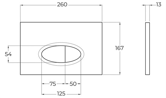 BELBAGNO Кнопка смыва BB052BL, белая глянцевая BB052BL - фото 235052