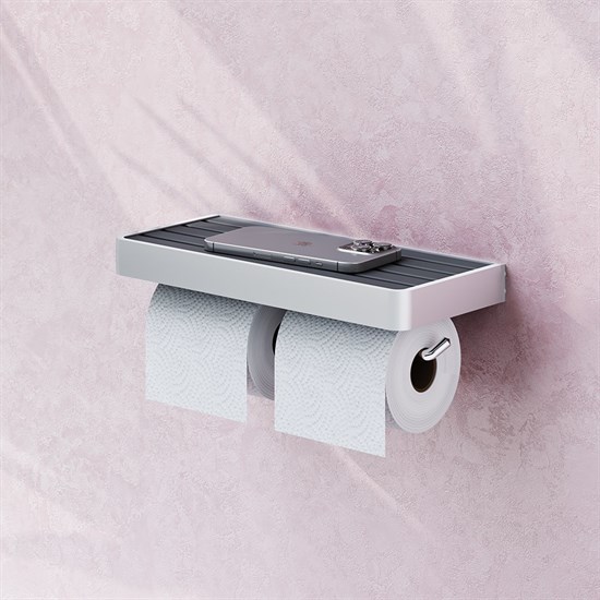 DAMIXA Jupiter Двойной держатель для туалетной бумаги, цвет черный - фото 240265