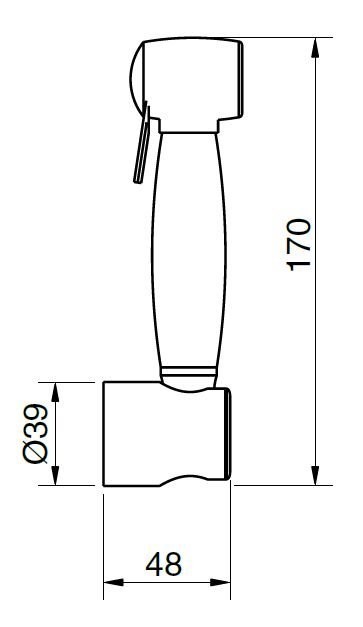 CEZARES Czr Гигиенический душ, цвет бронза ATLANTIS-U-ID-02 - фото 244623