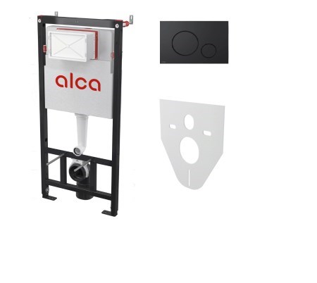ALCA PLAST Set 4в1 для установки унитаза с панелью смыва черной - фото 246653