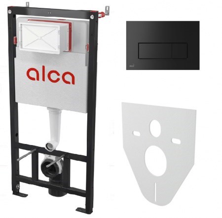 ALCA PLAST Set 4в1 для установки унитаза с панелью смыва черной - фото 246659