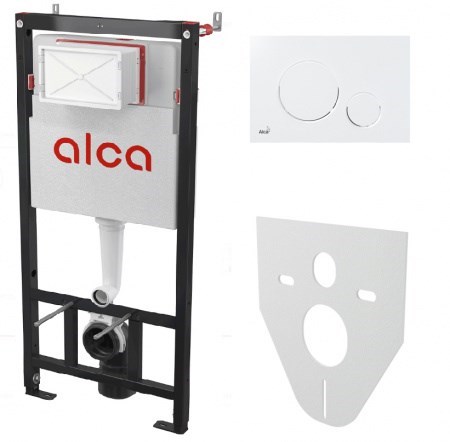 ALCA PLAST Set 4в1 для установки унитаза с панелью смыва белой панель смыва белая - фото 246664