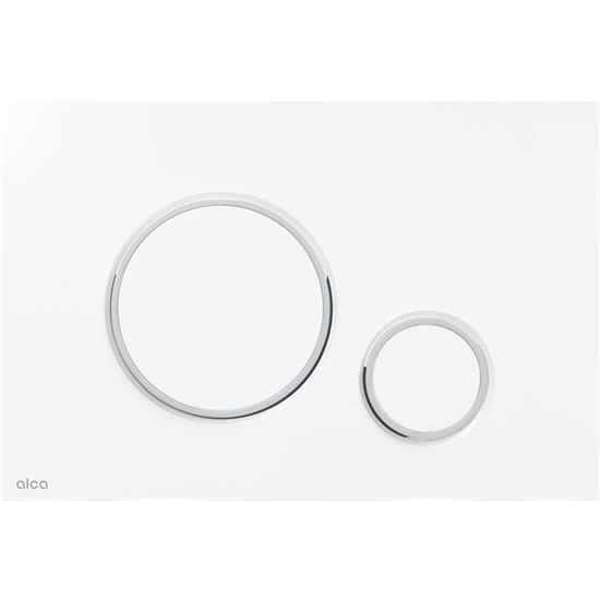 ALCA PLAST Кнопка управления для скрытых систем инсталляции, белый / xром - фото 246709