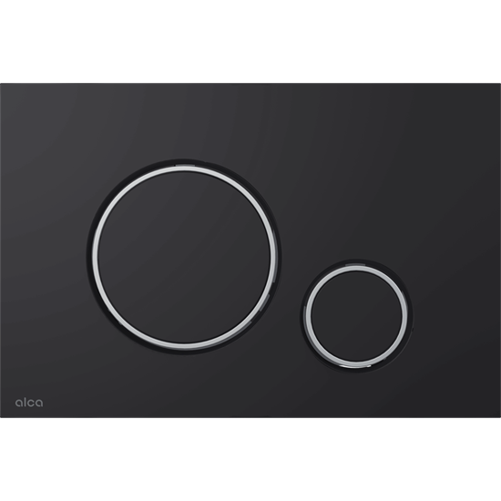ALCA PLAST Кнопка управления для скрытых систем инсталляции, черный матовый / xром - фото 246717