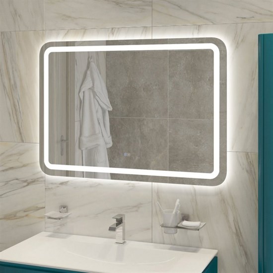 CEZARES Stylus Зеркало со встроенной подсветкой, сенсорным выключателем и подогревом, 12V, 220-240V, 1000x700x30 - фото 247896