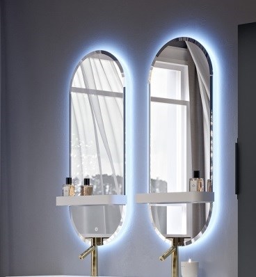 CEZARES Зеркало со встроенной LED подсветкой, 45x110x3 - фото 247936