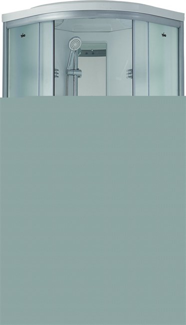 TIMO Standart Душевая кабина четверть круга, размер 90х90 см, профиль - матовый / стекло - матовое, двери раздвижные - фото 252687